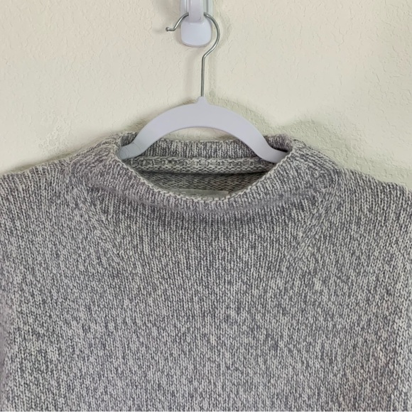 Vince womens gray marked chunky knit funnel neck wool sweater XS - Picture 5 of 7